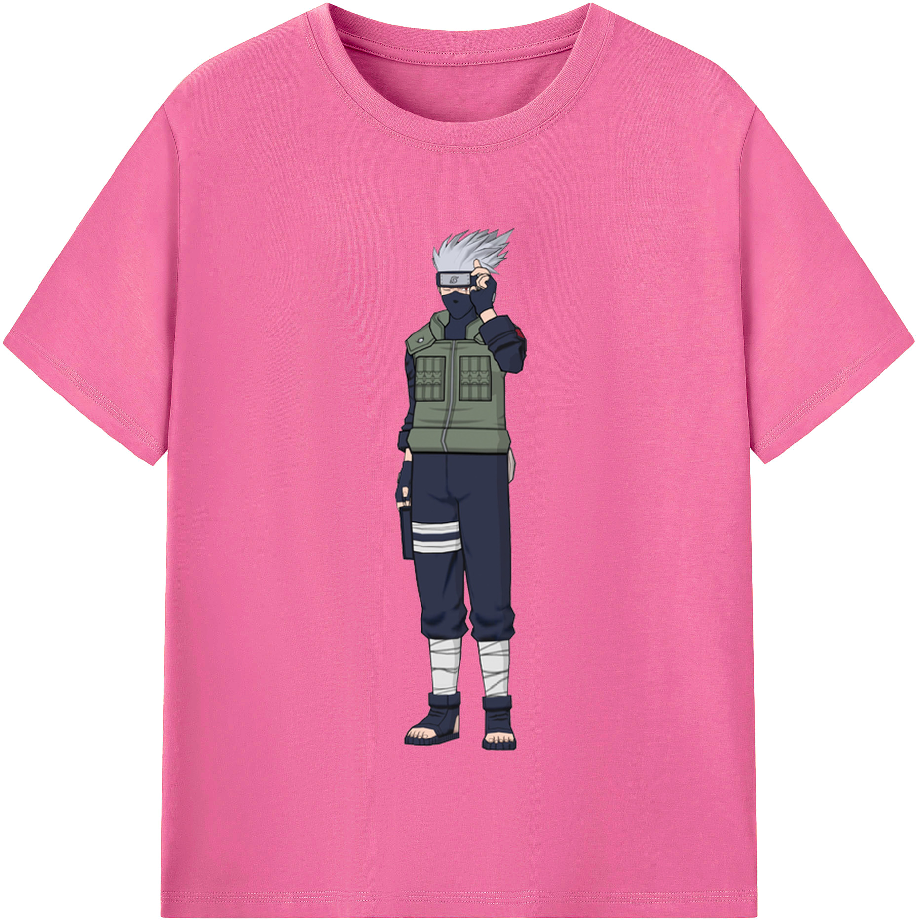（画像用） NARUTO -ナルト- はたけ カカシ Hatake Kakashi レディースカジュアルプリントTシャツ（綿100％）